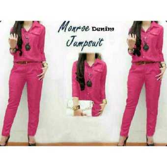 legiONshop-jumpsuit wanita-MONROE DENIM(NO BELT)-fanta  