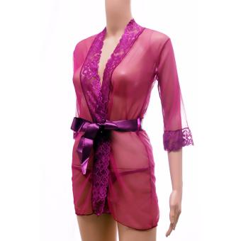 Lingerie Seksi - Kimono Robe (VKIM064) Ungu  