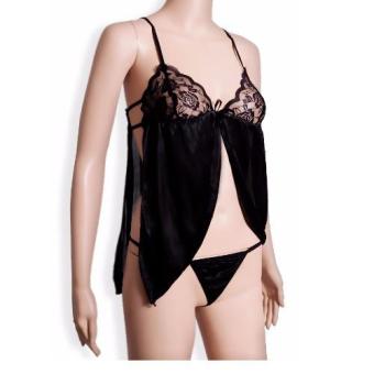 Lingerie Seksi - Sexy Sleep Dress (BLIN389) Hitam  