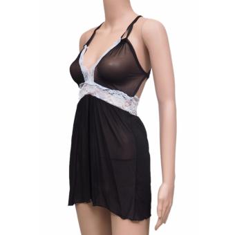 Lingerie Seksi - Sexy Sleep Dress (BLIN477) Hitam  