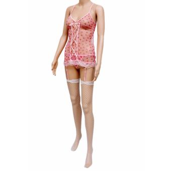 Lingerie Seksi - Sexy Sleep Dress (PLIN488) Pink  