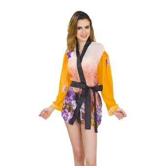 LingerieXlingerie LXL-864 Sexy Transparent Long Sleeves Lingerie Kimono  