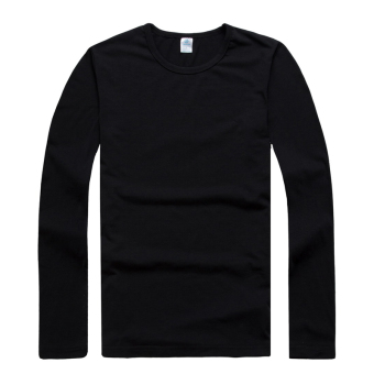 Loose Breathable Long Sleeve Polo Shirts (Black) - Intl  