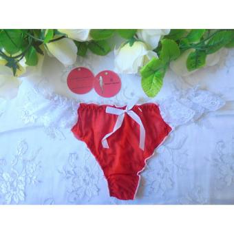 Love Secret-Lace Transparant Panties/Underwear 2157-3 Red White Lace  