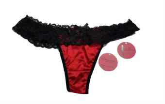 Love Secret Sexy Satin Panties/Underwear 8013-3 ~ Red Lace Black  