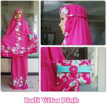 Madeena Mukena Rayon Bali Vita Pink  