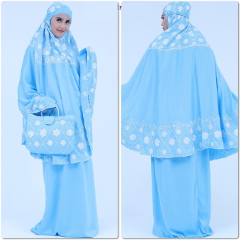 Madeena Mukena Velvet Jodha Biru Langit  