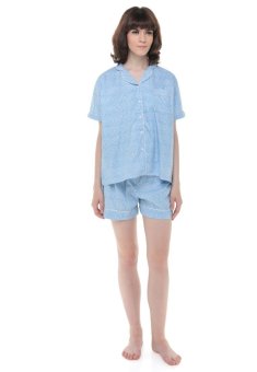 Madeleine's Evelyn Blue Short pajamas  