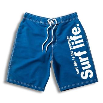 Male Beach Active Shorts Bermuda Drying Fast Men Swimwear Swimsuit Boxer Trunks Men Bottoms Boardshorts XL(Blue) - intl  