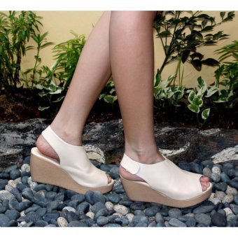 Marlee Wedges Sandal Open Toe - Cream  