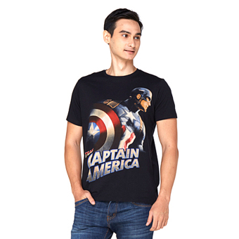 Marvel Captain America Marvel Civil War Team T-Shirt - Hitam  