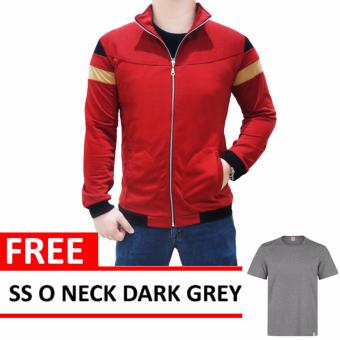Mazzo Jacket Red Free SS O Neck Dark Grey  
