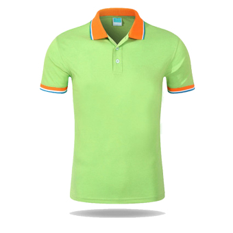 Men Casual Sports Color Blocking Button Short Sleeve Polo Shirt(LG-O) - intl  