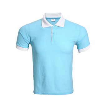 Men Classic British Style Color Block Elegant Short Sleeve Polo Shirt(BL-W) - Intl  