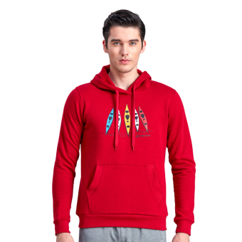 Men Outdoor Sports Pullover Hoodie Sweatshirt Coat Long Sleeve Hiking Mountain Hooded Shirts Tops Spring Autumn – red  