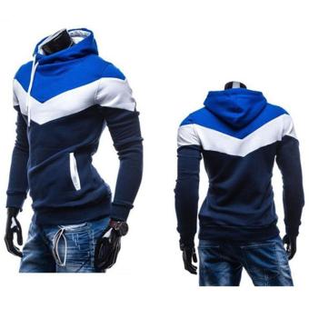 Men's Casual Jackets Sweatshirt Mens Coat Hoodies(Navy blue) - intl  