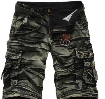 Men's Casual Loose Camouflage Cotton Cargo Shorts(Army Green Camouflage) - intl  