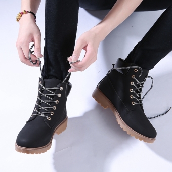 Men's Fashion Waterproof Boosts Casual Shoes (Black) - intl  