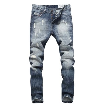 Men's Straight Slim Casual Jeans Skinny Trousers - Intl  