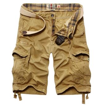 Men's Summer Fashion Outdoors Casual Loose Sport Cargo Shorts (Khaki) - intl  