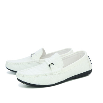 Men's Woven Sandals, Driving Shoes, Peas Shoes, Fashion Comfortable ( White) - Intl  