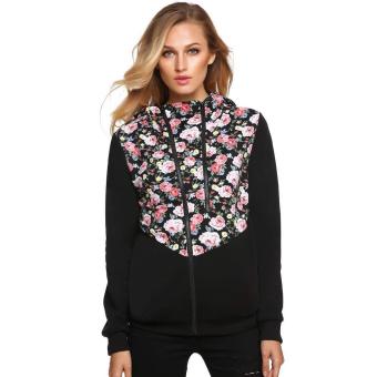 MG Floral Fabric Patchwork Spring Autumn Thick Hoodies (White) - intl  