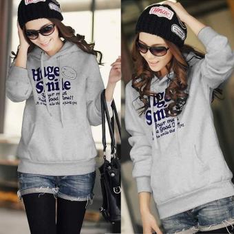 MG Korean Thick Hooded Sweater Spring And Autumn (Grey) - intl  