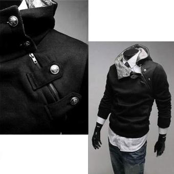 MG Men's Slim Designed Fitted Hoodies Sweatshirt (Light Gray) - intl  