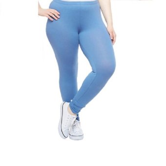 Milaan Shop - BIG SIZE LEGGING PANJANG CELANA YOGA LEGGING PLUS SIZE PREMIUM QUALITY - Biru  