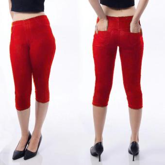 MJ Celana Pendek Jeans - Merah  