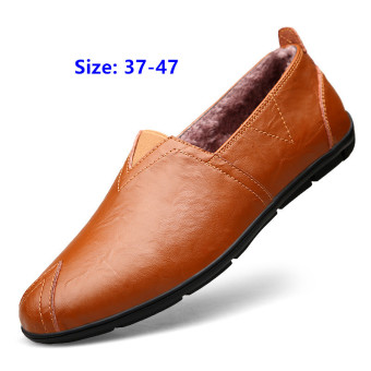 Mode Pria Kulit Asli Sepatu Doug Sepatu kasual Driving Sepatu Fashion Men's Genuine Leather Shoes Doug Shoes Casual Driving Shoes Brown  