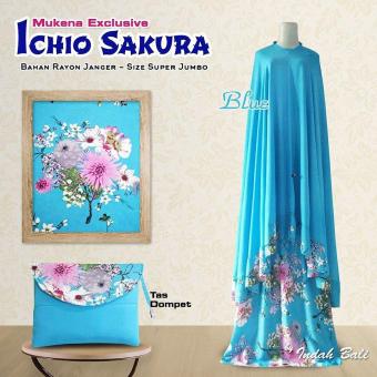 Mukena Bali Ichio Sakura Cantik Dan Indah Blue  