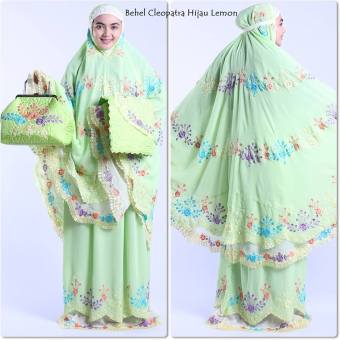 Mukena Behel Cleopatra Hijau Lemon  