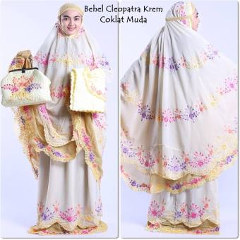 Mukena Behel Cleopatra Krem Coklat Muda  