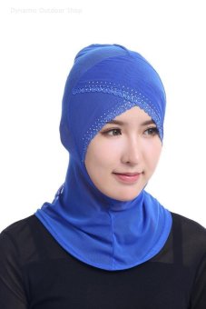Muslim Headscarf  Muslim Lace Hijab Women Inner Cap (Blue) - intl  