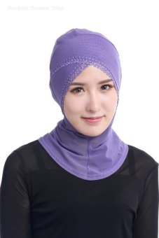 Muslim Headscarf  Muslim Lace Hijab Women Inner Cap (Lavender) - intl  