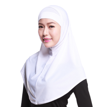 Muslim Hijab Crystal Hemp Scarf Cranium LIDS Hat Suit - Crystal hemp Cranium LIDS Hat Suit Tudung - White - intl  