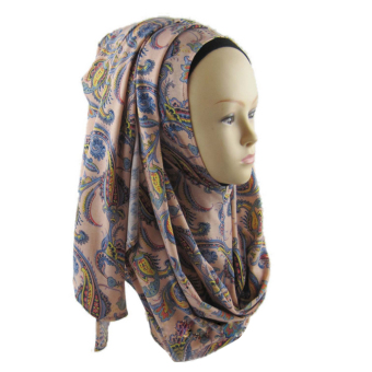 Muslim Islamic Printing Flower Hijab Scarf Shawls For Women MSL008-11# - Intl (Intl)  