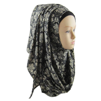 Muslim Islamic Printing Flower Hijab Scarf Shawls For Women MSL008-13# - Intl (Intl)  