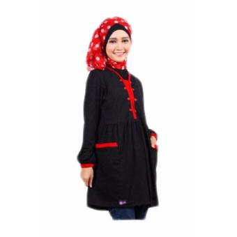 Mutif Blouse Atasan M-104 Kaos Wanita Baju Muslim Tunik Kemeja Kaos Hitam  