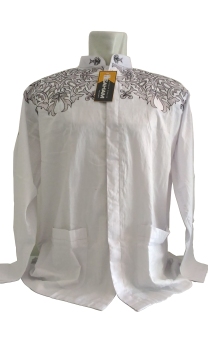Nabawi Baju Taqwa / Baju Koko Saham - Putih  