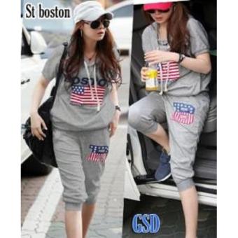 NCR-Baju Setelan Casual/olahraga Wanita St Boston Grey  