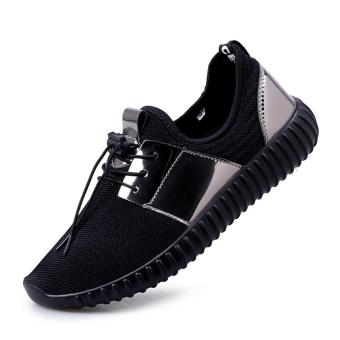 New Arrival Couple's Breathable Mesh Sneakers Light Sport Shoes for Men ( Black ) - intl  