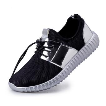 New Arrival Couple's Breathable Mesh Sneakers Light Sport Shoes for Men ( Silver ) - intl  