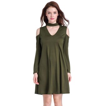 New Fashion Pregnant Women Sleep Skirt Loose Dress S M L Xl Wine Army Green - intl  