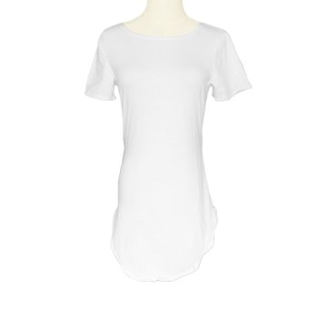 New Fashion Women Long Tops Short Sleeve Side Slit Casual T-shirt Dress  