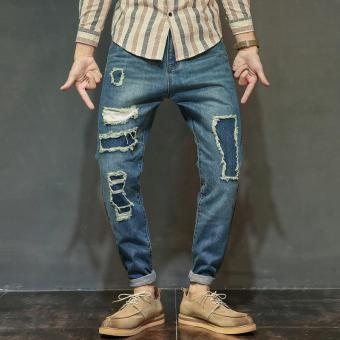 New mens jeans hole type haroun pants - intl  