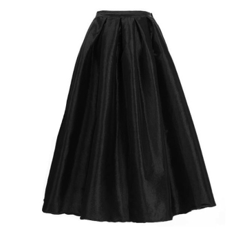 Newest Woman's fashion Retro Bubble High Waist Elastic Pleated partry Skirt  