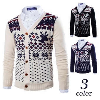 Newly Fashion Men's Pullover Little Fawn Sweater Men's Cardigan Sweater Sweaters Outerwear - Intl  