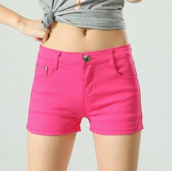 Nianhua The new candy denim color shorts Rose - intl  